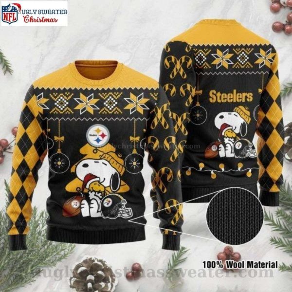 A Merry Steelers Christmas With Snoopy – Logo Print Ugly Sweater