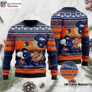 A Touch Of Whimsy – Denver Broncos Snoopy Graphics Ugly Christmas Sweater