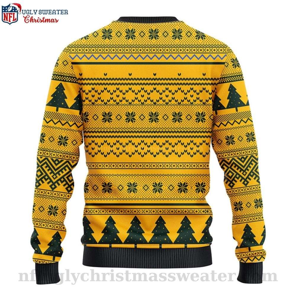Baby Groot Hug NFL Football - Packers Ugly Christmas Sweater