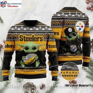 Baby Yoda Steelers Ugly Christmas Sweater – Unique Gift For Fans