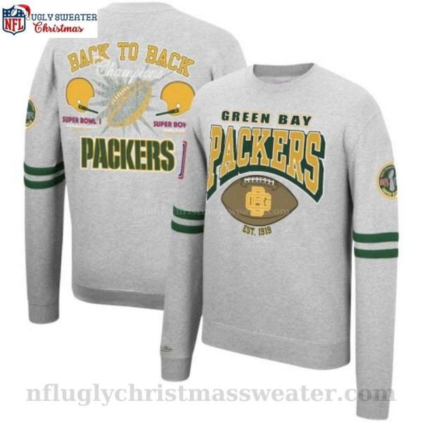 Back To Back Champions -NFL Green Bay Packers Ugly Christmas Sweater