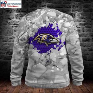 Baltimore Ravens Christmas Sweater Distinctive Logo Theme 2