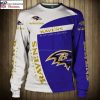 Baltimore Ravens Christmas Sweater With Santa Claus And Snowman Pattern
