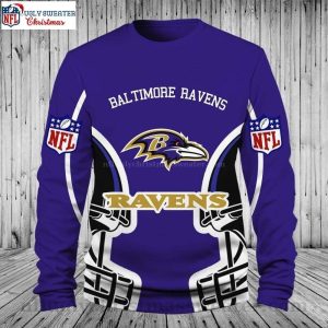 Baltimore Ravens Gifts – Ugly Sweater With Team Logo And Spirit