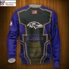 Baltimore Ravens Grinch Candy Canes Christmas Ugly Sweater Design