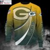 Bold Green Skull Graphic On Green Bay Packers Ugly Christmas Sweater