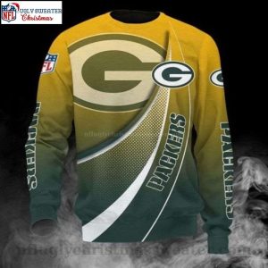 Big Logo Curve Texture Elevates Green Bay Packers Ugly Christmas Sweater