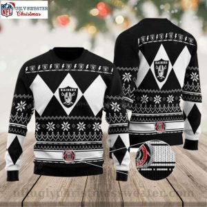 Black White Snowflakes Raiders Ugly Christmas Sweater – A Gift For The True Fans