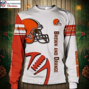 Brown And Orange – Cleveland Browns Logo Christmas Sweater