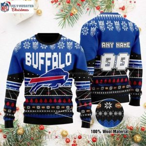 Buffalo Bills Christmas Gifts – Ugly Sweater With Custom Name