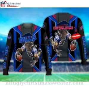Buffalo Bills Gifts For Him Ugly Christmas Sweater With Mascot