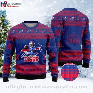 Buffalo Bills I Love You 3000 Ugly Sweater – Stefon Diggs Edition