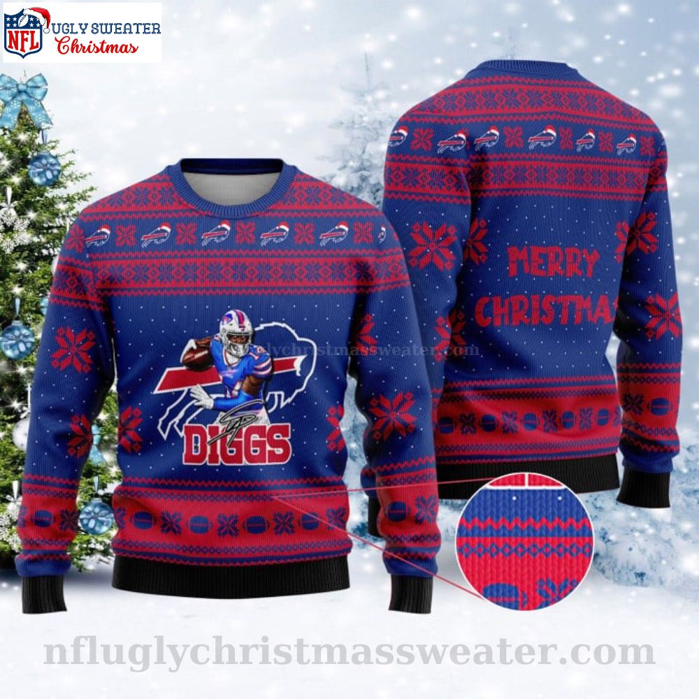 Buffalo Bills Merry Christmas Sweater - Stefon Diggs Edition