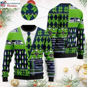 Cardigan Style NFL Football Team Seahawks Christmas Sweater For Fans