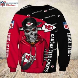 Celebrate Christmas With The Chiefs – Kc Chiefs Death Skulls Ugly Sweater