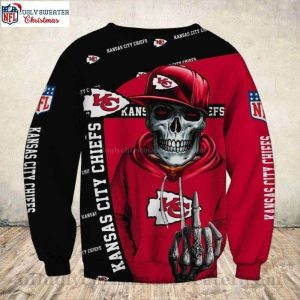 Celebrate Christmas With The Chiefs – Kc Chiefs Death Skulls Ugly Sweater