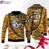 Custom Name And Number Pitt Steelers Dye Tie Ugly Christmas Sweater
