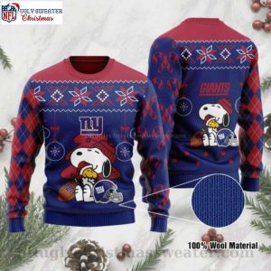 Charlie Brown Peanuts Snoopy Christmas Sweater For Ny Giants Fans