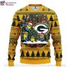 Cheerful Holiday Vibes Snowman Candy Canes – Green Bay Packers Ugly Sweater