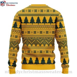 Cheerful Green Bay Packers Ugly Christmas Sweater With Cute Minion Print