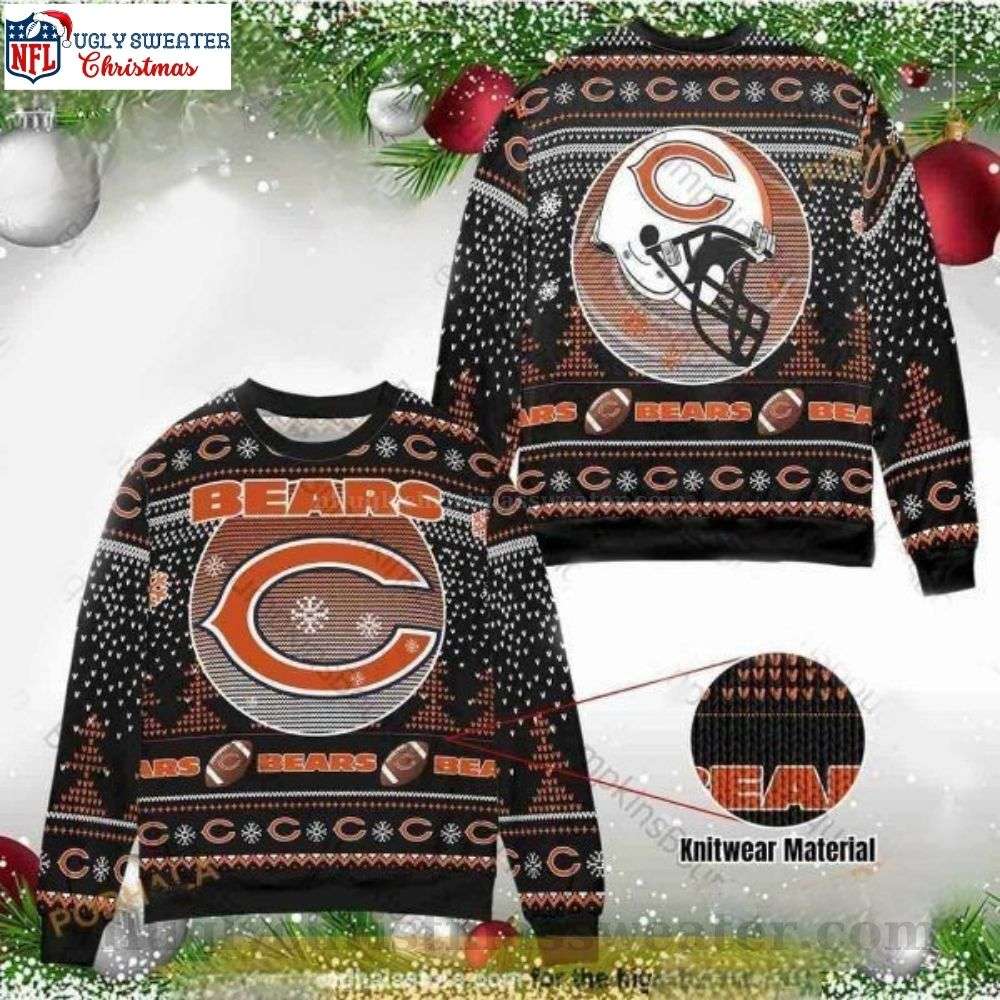 Chicago Bears All Over Print Ugly Christmas Sweater - Unique Gift For Fans