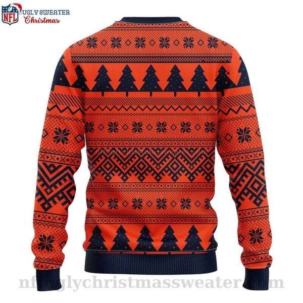 Chicago Bears Christmas Sweater – Logo Print With Tree Ball Christmas