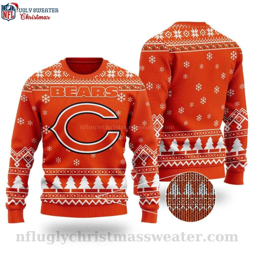Chicago Bears Gifts For Him - Ugly Sweater With Christmas Print