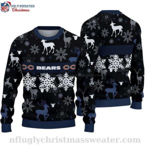 Chicago Bears Snowy Spirit – Ugly Sweater Snowflake Graphic