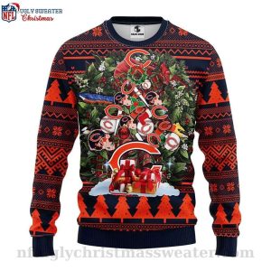 Chicago Bears Ugly Christmas Sweater – Celebrate With Christmas Tree Design