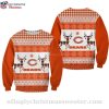 Chicago Bears Ugly Christmas Sweater – Logo Print With Santa Claus Hat