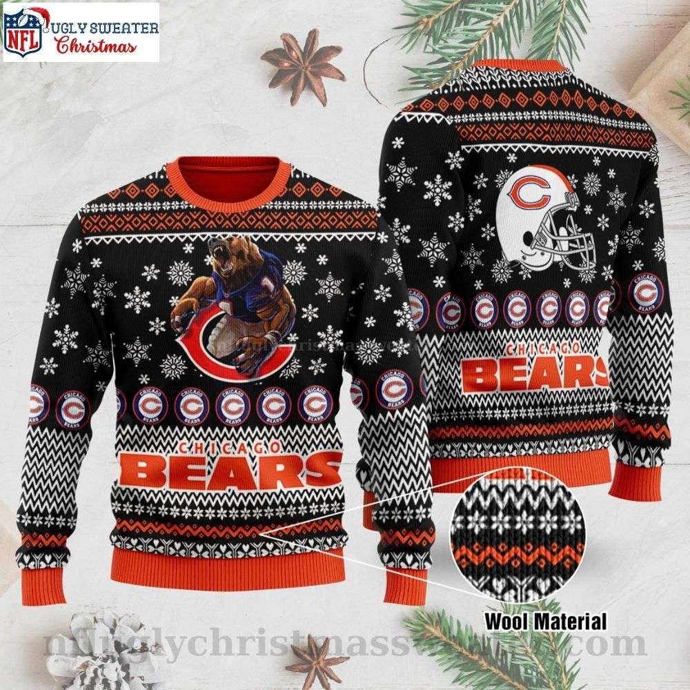 Chicago Bears Winter Wonderland - Ugly Sweater Featuring Team Mascot Design