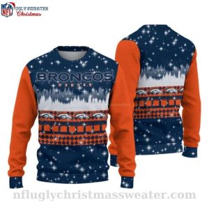 Christmas Forrest Pattern NFL Denver Broncos Ugly Sweater