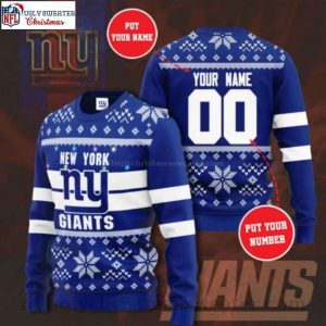 Christmas Light Pattern New York Giants Christmas Sweater – Shine Bright