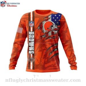 Cleveland Browns American Flag Ugly Sweater – Unique Fan Apparel