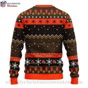 Cleveland Browns Christmas Sweater Ho Ho Ho Mickey Graphics 2