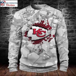 Cozy Up With Kansas City Chiefs Logo Sweater Unique Gift For Fans 1