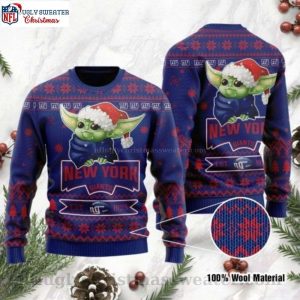 Cute Baby Yoda Grogu Ny Giants Ugly Christmas Sweater