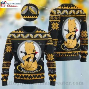 Cute Winnie The Pooh Bear NFL Pittsburgh Steelers Ugly Christmas Sweater