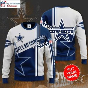 Dallas Cowboys Big Logo Pattern Ugly Christmas Sweater – Perfect Gift For Cowboys Fans