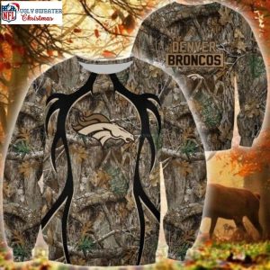 Denver Broncos Christmas Sweater – Enchanting Forest Graphics For Fans