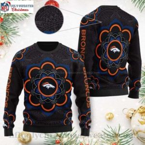 Denver Broncos Logo Print Ugly Christmas Sweater –  Mandala Logo Magic