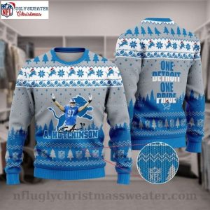 Detroit Lions Aidan Hutchinson Player Ugly Sweater – One Detroit One Pride