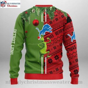 Detroit Lions Christmas Sweater – Grinch And Scooby-Doo Edition