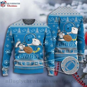 Detroit Lions NFL Snoopy Player Ugly Christmas Sweater