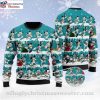 Dolphins Christmas Sweater – Pine Forest Winter Wonderland Graphic