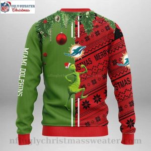 Dolphins Ugly Christmas Sweater – Grinch And Scooby-Doo Logo Print