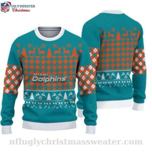Dolphins Ugly Christmas Sweater – Reindeer Symbol Festive Design