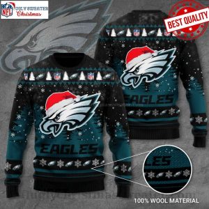Eagles’ Festive Snowflakes – Philadelphia Ugly Christmas Sweater