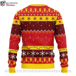 Festive NFL Football Fun Kc Chiefs HoHoHo Mickey Ugly Sweater 2
