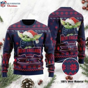Festive Patriots Ugly Sweater – Cute Baby Yoda Graphic